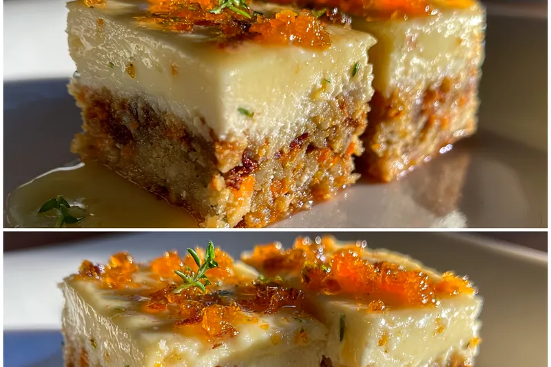 Fresh ingredients for Creamy Carrot Dessert Bars