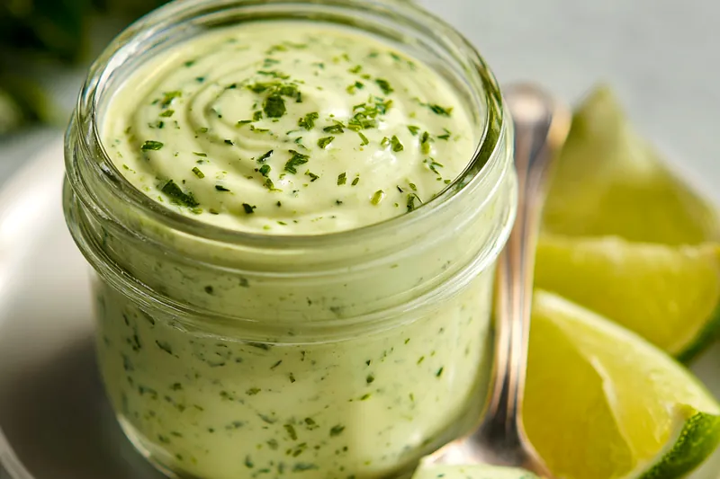 Cooking process for Creamy Cilantro Lime Sauce