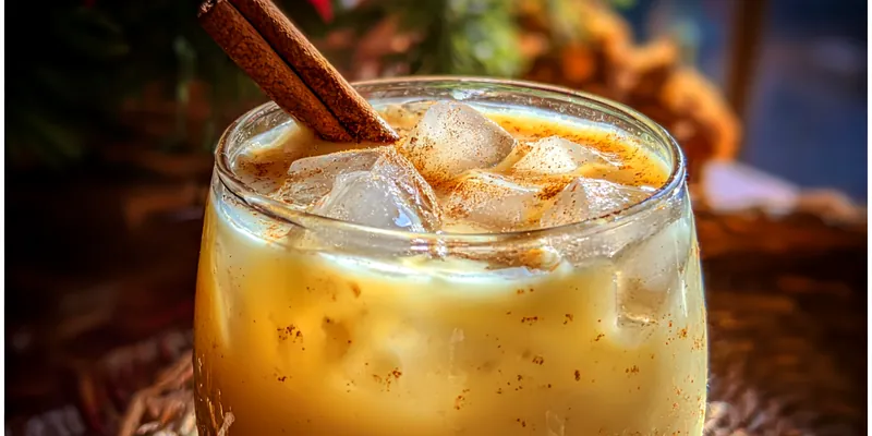 Delicious Creamy Cinnamon Cocktail served on a plate