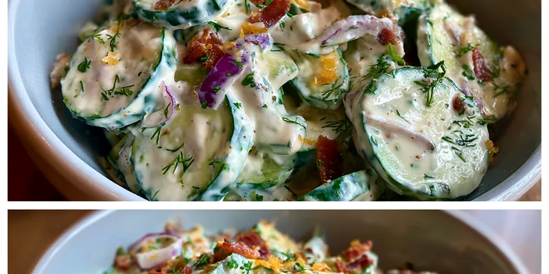 Creamy Cucumber Bacon Salad