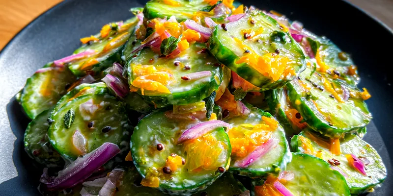 Creamy Cucumber Cheese Salad