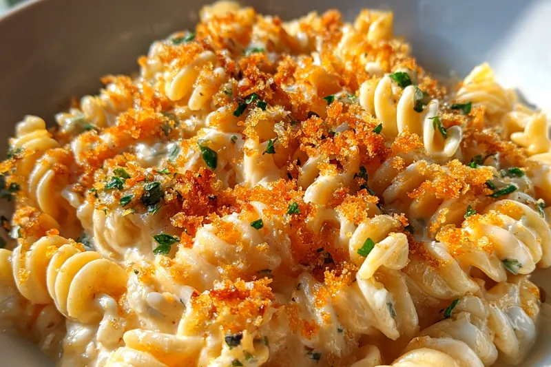 Fresh ingredients for Creamy Garlic Cheese Pasta