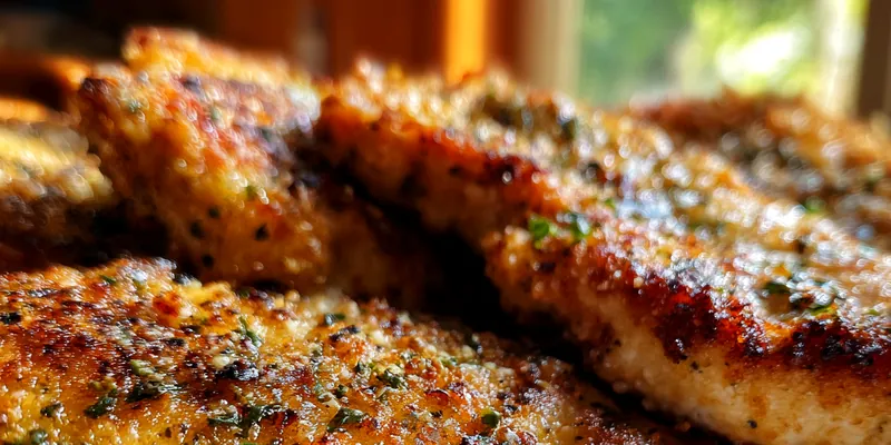 Delicious creamy garlic parmesan chicken served on a plate