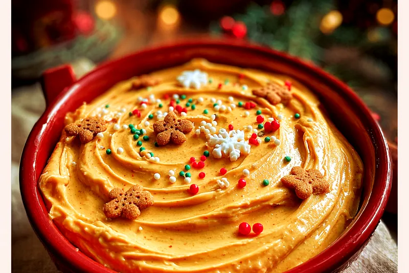 Chef Mitchell mixing ingredients for Festive Gingerbread Dip Delight in a bowl.
