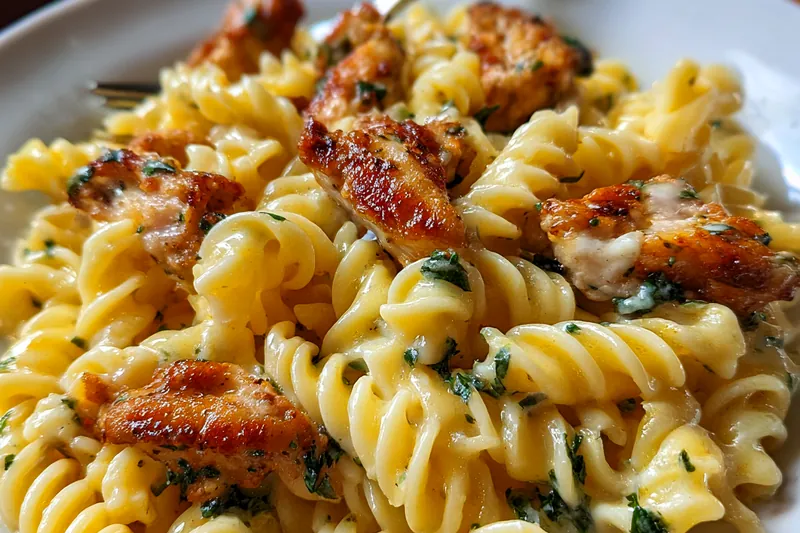 Fresh ingredients for Creamy Herb Chicken Pasta