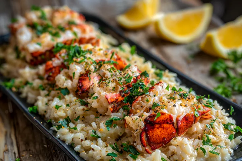 Fresh ingredients for Creamy Lobster Risotto