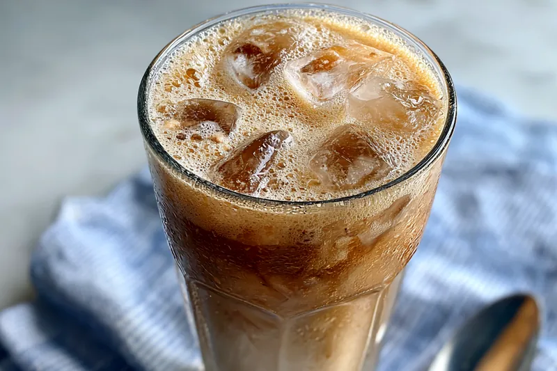 An attractive layout of ingredients for the creamy rum cocktail.