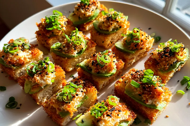Fresh ingredients for Crispy Avocado Salmon Bites