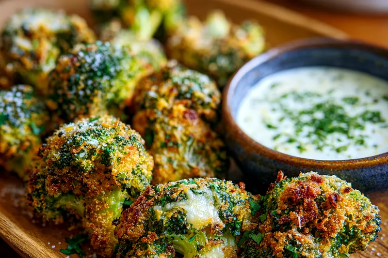 Cooking process for Crispy Broccoli Cheese Bites