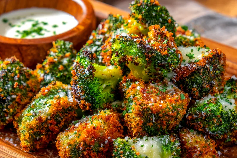 Fresh ingredients for Crispy Broccoli Cheese Bites