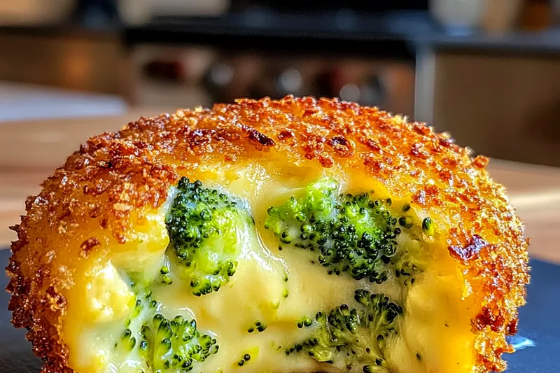 Chef Mitchell baking Crispy Broccoli Cheese Bites in the oven.