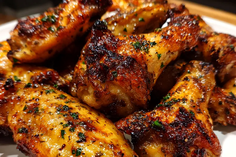 Cooking process for Crispy Cajun Garlic Wings