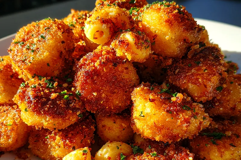 Cooking process for Crispy Cheese Pasta Bites