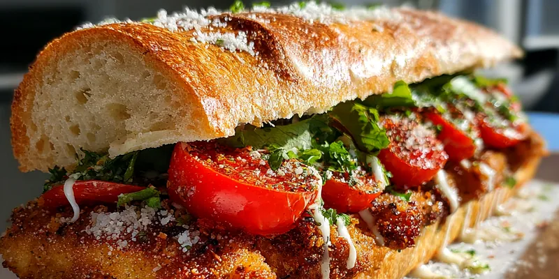 Delicious Crispy Chicken Caesar Sandwich served on a plate