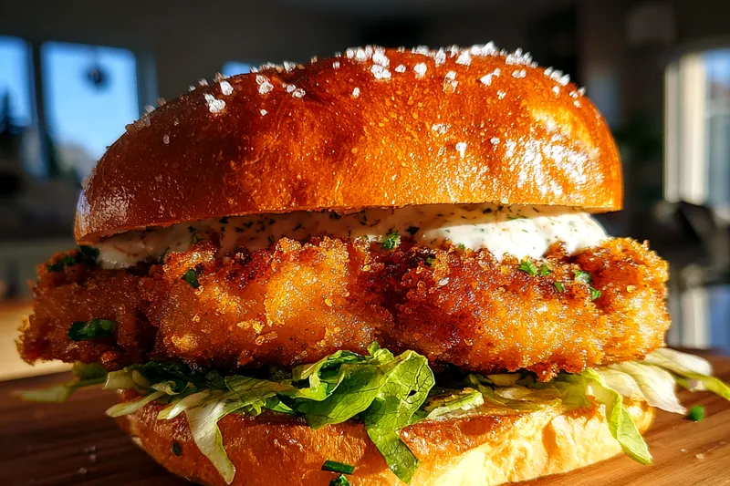 Cooking process for Crispy Chicken Sandwich