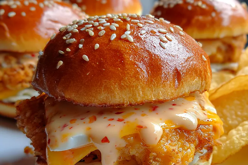 Cooking process for Crispy Chicken Sliders