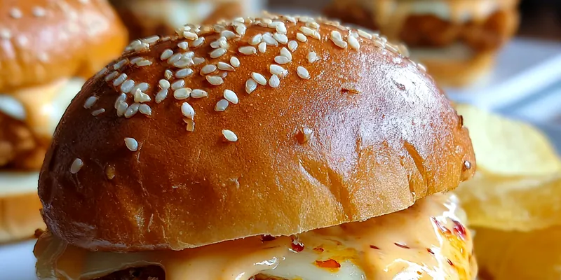 Delicious Crispy Chicken Sliders served on a plate