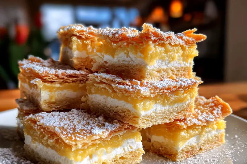 Crispy Cream Delight Squares being prepared in the kitchen, showcasing the layers and textures.