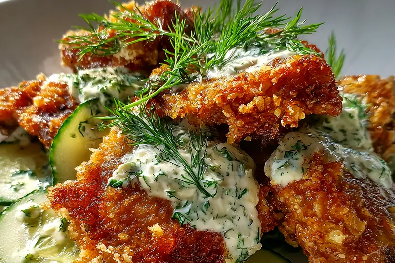 Cooking process for Crispy Dill Chicken Delight