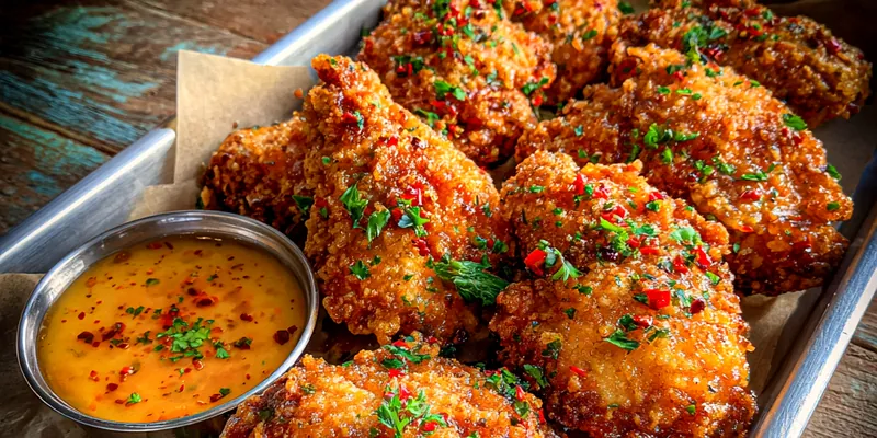 Delicious Crispy Fried Chicken served on a plate