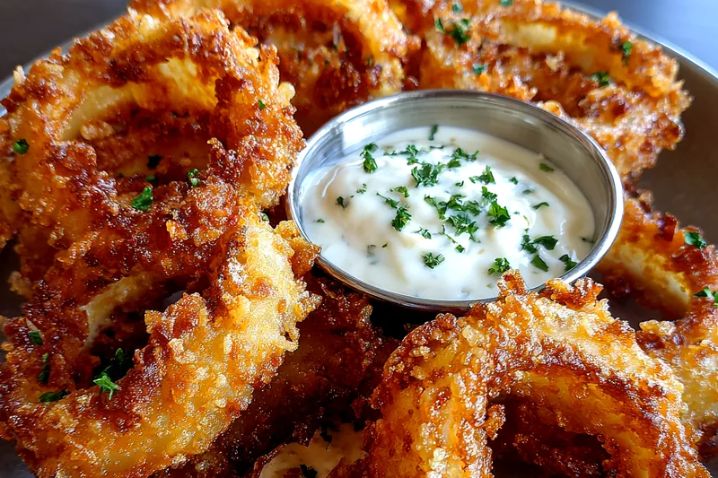 Cooking process for Crispy Fried Onion Rings