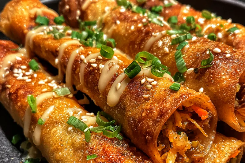 Cooking process for Crispy Fried Vegetable Rolls