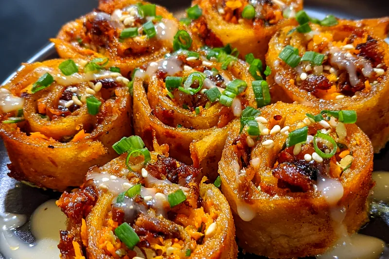 Fresh ingredients for Crispy Fried Vegetable Rolls