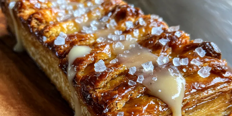 Delicious Crispy Layered Apple Pastry served on a plate