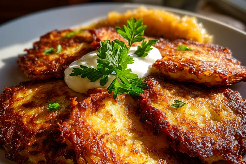 Cooking process for Crispy Potato Pancakes