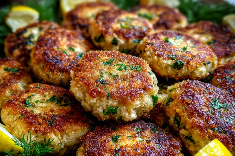 Cooking process for Crispy Salmon Patties with Lemon