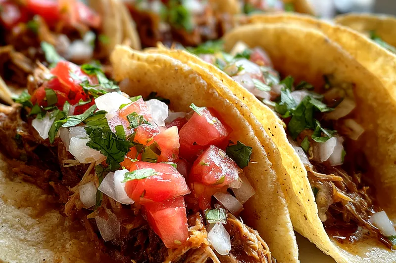 Ingredients for crock pot birra tacos displayed.
