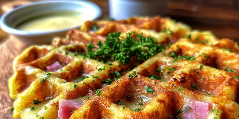 Crunchy Ham and Cheese Chaffles