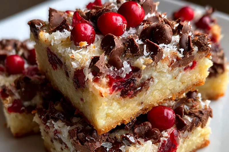 Chef Mitchell mixing ingredients for Decadent Chocolate Cranberry Bars in a large bowl.