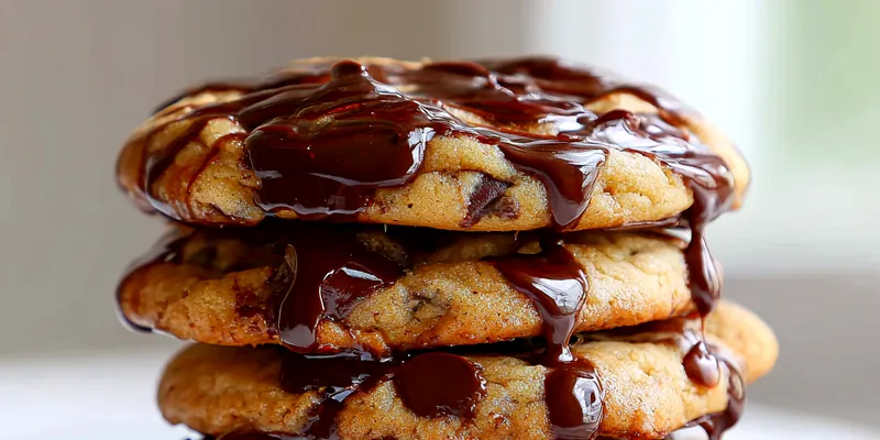 Freshly baked Baileys Irish Cream Chocolate Chip Cookies