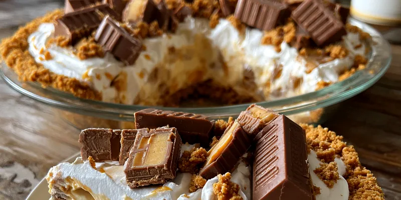 Delicious Decadent Chocolate Caramel Pie served on a plate