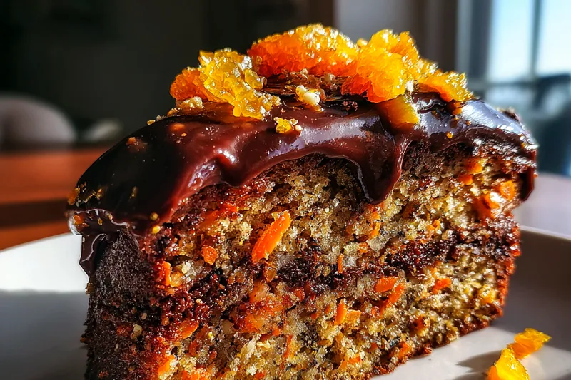 Fresh ingredients for Decadent Chocolate Carrot Cake