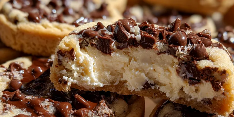 Delicious Decadent Chocolate Cheesecake Cookies served on a plate