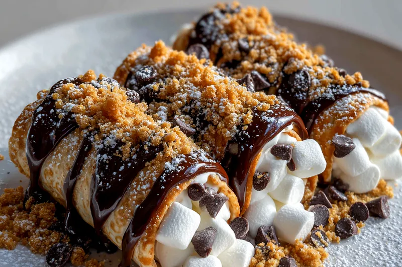 Cooking process for Decadent Chocolate Marshmallow Rolls