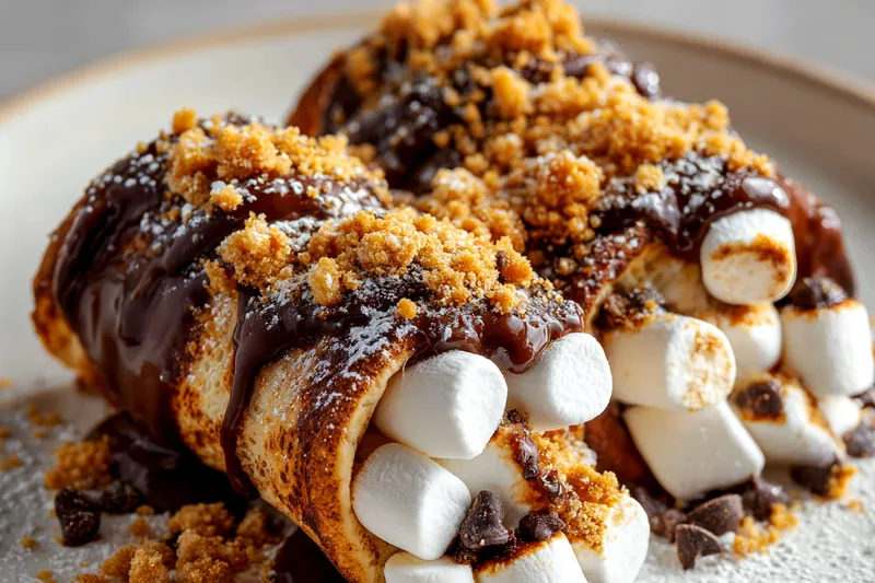 Fresh ingredients for Decadent Chocolate Marshmallow Rolls
