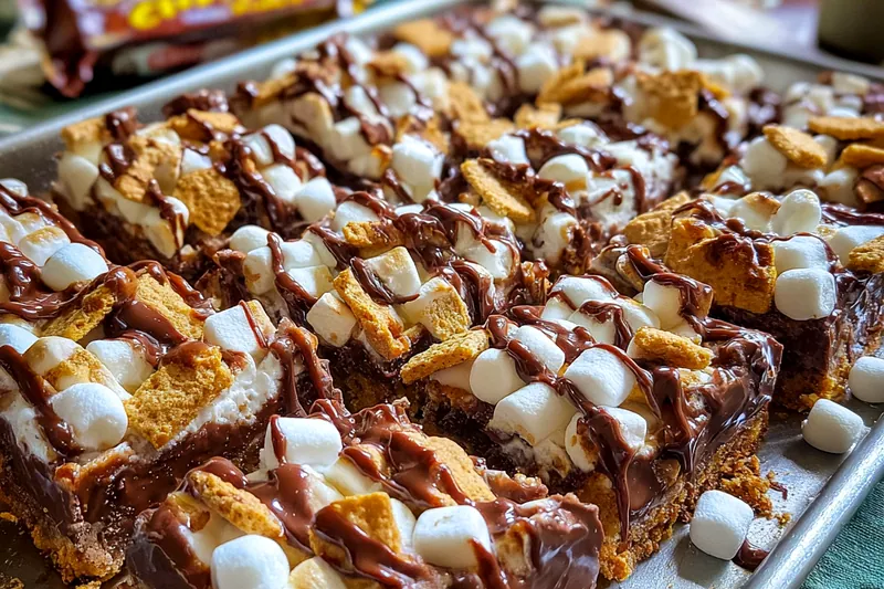 Fresh ingredients for Decadent Chocolate Marshmallow Squares