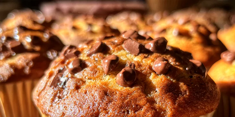 Delicious Decadent Chocolate Muffins served on a plate