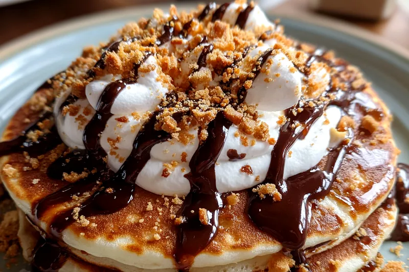 Cooking process for Decadent Chocolate Pancake Stack