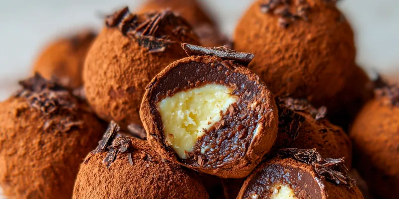 Delicious Decadent Chocolate Truffles served on a plate