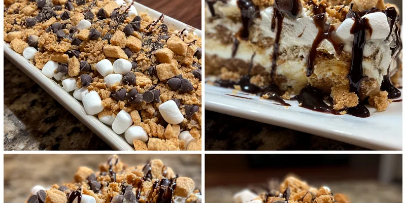 Delicious Decadent S'mores Dessert served on a plate