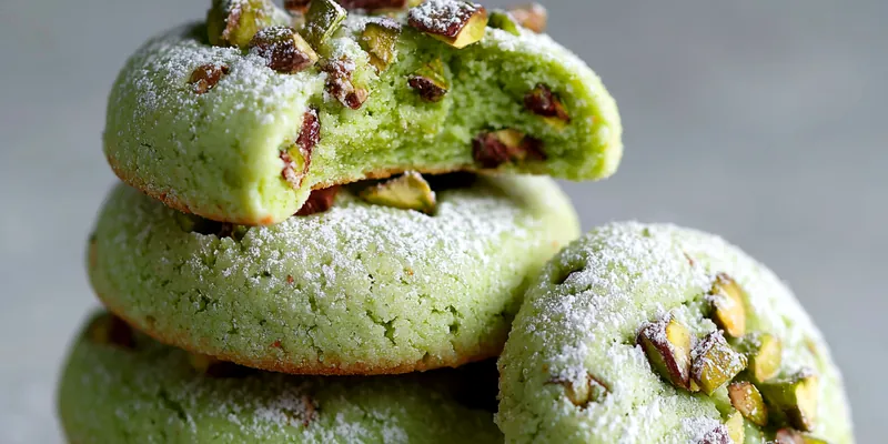 Delicious Delicious Pistachio Cookies served on a plate