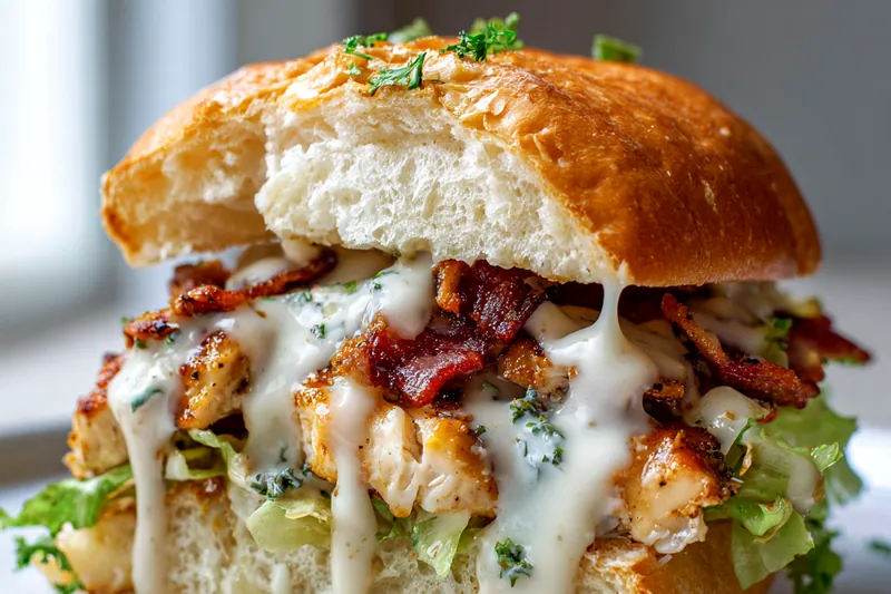 Cooking process of preparing chicken and bacon