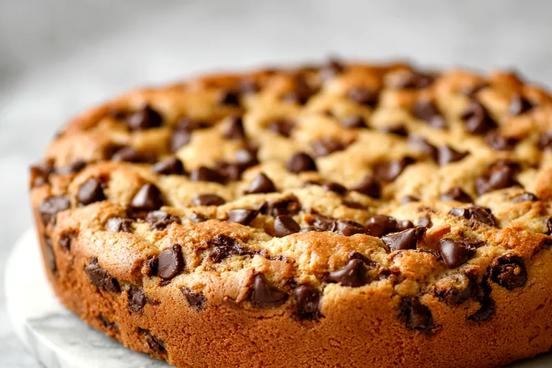 Fresh ingredients for chocolate chip cookie cake