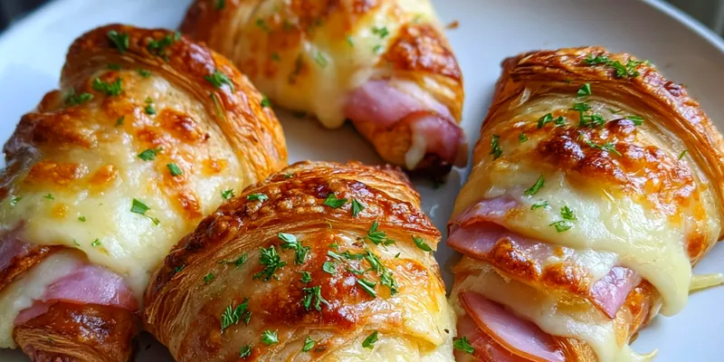 Easy Ham Cheese Croissants