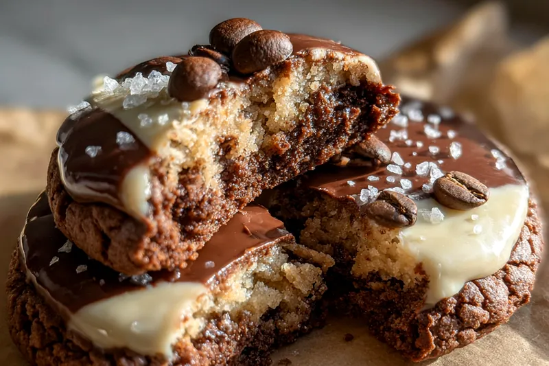 An image showing the process of mixing ingredients for Espresso Martini Cookie Delight, highlighting the rich chocolate batter.