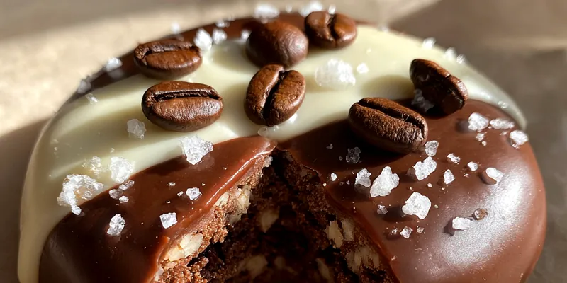 A beautifully plated Espresso Martini Cookie Delight, showcasing a stack of cookies next to a coffee cup.
